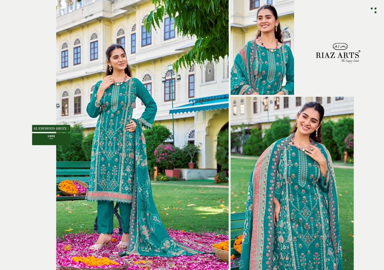 FARMAISH VOL 2 By RIAZ ARTS 1001 To 1006 Series Pakistani Suits Ethnic Wear LAWN COTTON CAMRIC Dresses At Wholesale